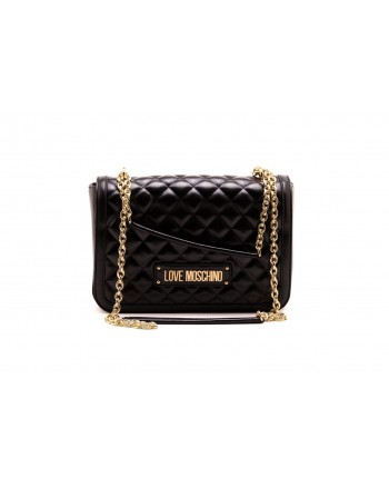 LOVE MOSCHINO -  Quilted Faux-leather bag - Black