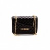 LOVE MOSCHINO -  Quilted Faux-leather bag - Black