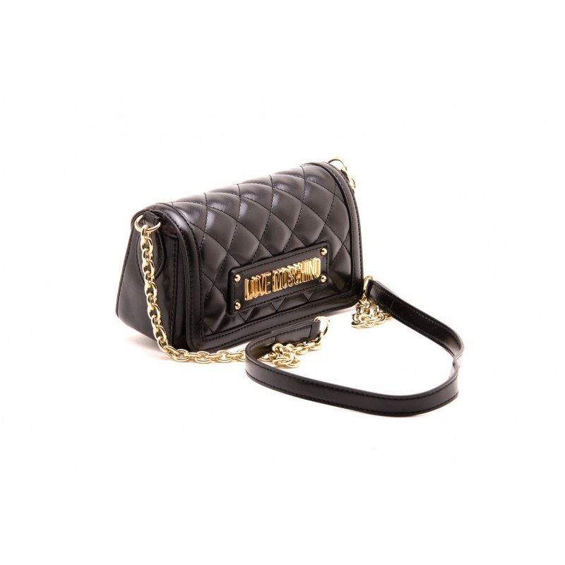 LOVE MOSCHINO -   Quilted Faux-leather bag - Black
