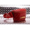 LOVE MOSCHINO -  Quilted faux leather pouch - Red