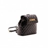 LOVE MOSCHINO -  Quilted faux leather backpack - Black