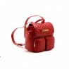 LOVE MOSCHINO -  Quilted faux leather backpack - Red