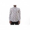 MCQ BY ALEXANDER MCQUEEN -  Cotton Shirt with FLAMING Pattern- White
