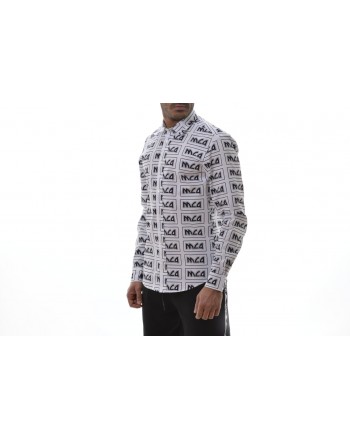 MCQ BY ALEXANDER MCQUEEN -  SHIELDS Cotton Shirt with Logo - White