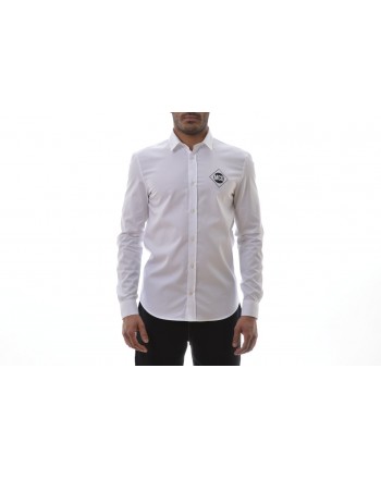 MCQ BY ALEXANDER MCQUEEN -  Long Sleeves Cotton Shirt CURTIS - White