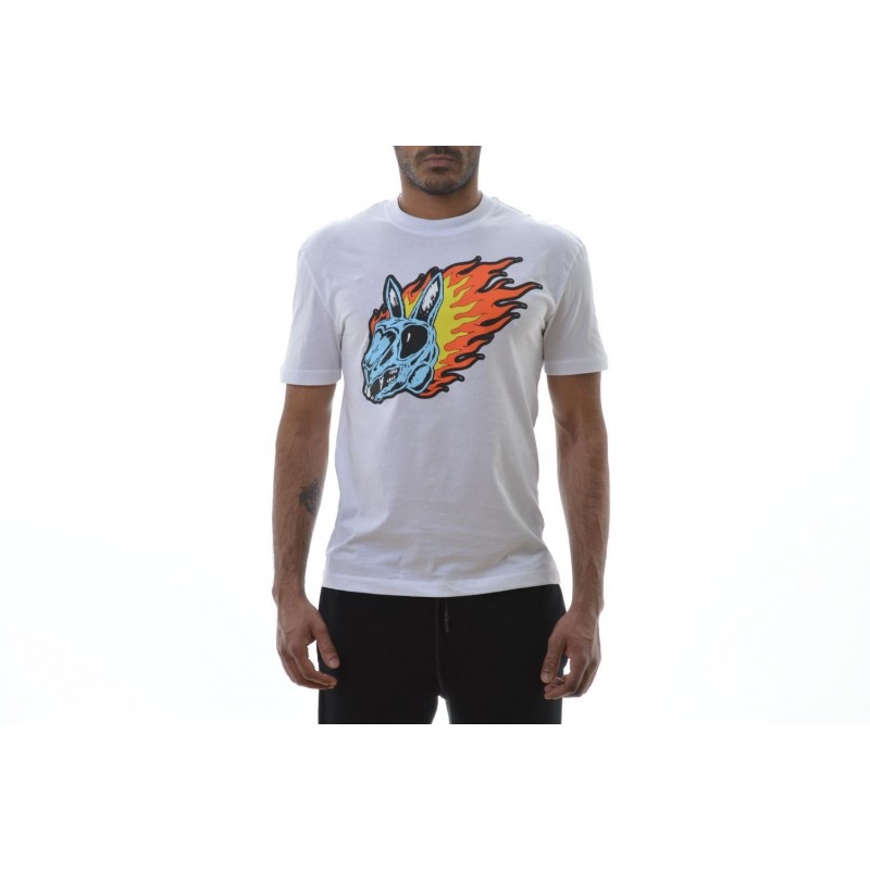 MCQ BY ALEXANDER MCQUEEN - T-shirt in cotone con stampa - Bianco