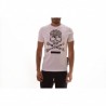 PHILIPP PLEIN - T-shirt in cotone a Stampa Teschio Logo - Bianco