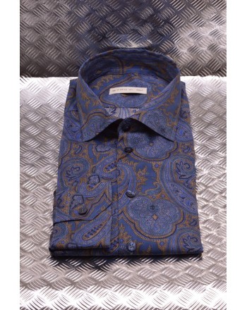 ETRO - Cotton Shirt with PAISLEY Pattern - Sand/Avion