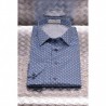 ETRO - Cotton Shirt  printed with Micro Diamonds Print - Light Blue