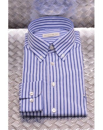 ETRO - Camicia in cotone a Righe - Bianco/Azzurro