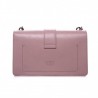 PINKO - LOVE leather handbag with pearls - Light Pink