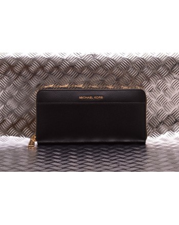 MICHAEL BY MICHAEL KORS - Leather wallet with zip around - Black