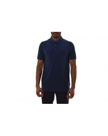 MICHAEL BY MICHAEL KORS - Cotton Polo Shirt with Logo on Colla - Marine Blue
