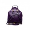 PINKO - ALKAN leather Backpack  - Dark Purple