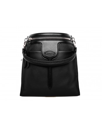 TOD'S - THEA BAG in pounded leather - Black