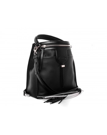 TOD'S - THEA BAG in pounded leather - Black