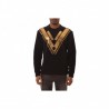 VERSACE COLLECTION -   T-Shirt in cotone stampa Oro - Nero