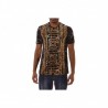 VERSACE COLLECTION -  Cotton T-Shirt with Gold printed - Black