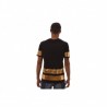 VERSACE COLLECTION - Cotton T-Shirt with Gold printed  - Black