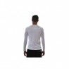 EMPORIO ARMANI  - T-Shirt  in cotone a maniche lunghe con stampa LOGO - Bianco
