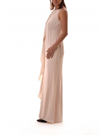 POLO RALPH LAUREN - Long Dress RAJYA with Side Frills  - Pink