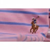 POLO RALPH LAUREN -  Polo in Cotone Slim Fit a Righe  - Rosa/Azzurro