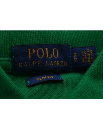 POLO RALPH LAUREN -  Slim Fit Polo Shirt  - Billiard Green
