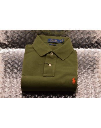 POLO RALPH LAUREN -  Polo in Cotone Slim Fit - Green Olive