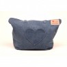 LOVE MOSCHINO - Fabric Shopping with Heart Patch  - Denim Blue