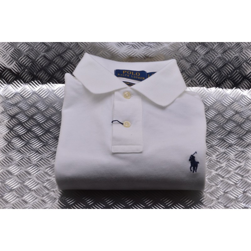 POLO RALPH LAUREN -   Custom Slim Cotton Polo Shirt - White