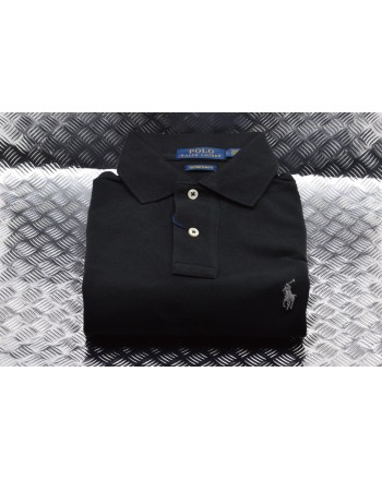 POLO RALPH LAUREN -   Custom Slim Cotton Polo Shirt - Navy
