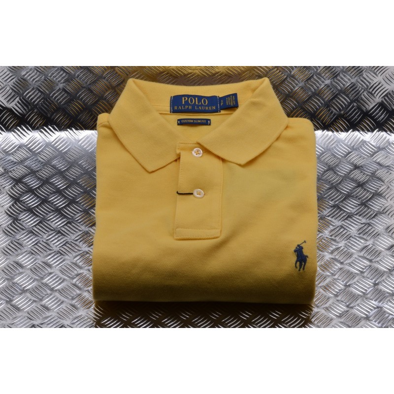 POLO RALPH LAUREN -  Custom Slim Cotton Polo Shirt - Fall Yellow