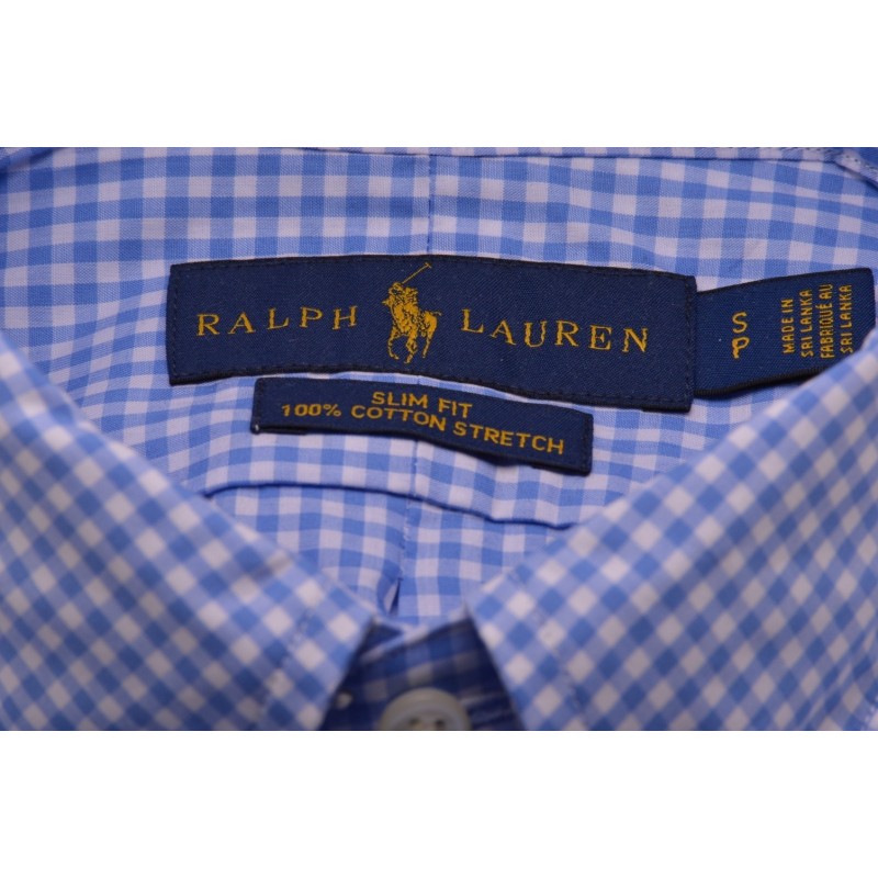 POLO RALPH LAUREN -  Cotton Checked Shirt - White / Blue