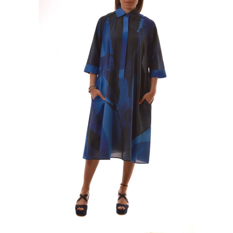 MaxMara - Silk blend dress - Blue
