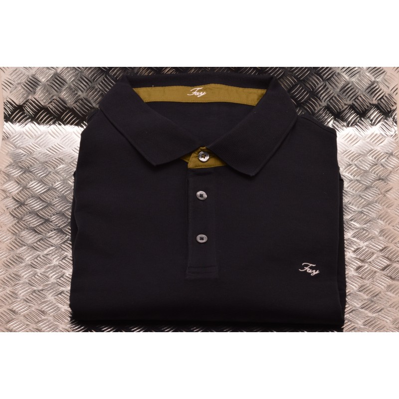 FAY- Short Sleeves Cotton Polo Shirt - Blue