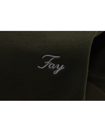 FAY- Short Sleeves Cotton Polo Shirt - Green