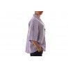 FAY - Camicia in lino a righe - Bianco/Blu