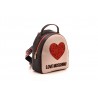 LOVE MOSCHINO - Front Heart Backpack - Black/Ivory