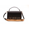 LOVE MOSCHINO - Shoulder bag with laminated logo - Black