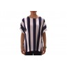FAY -  Striped cotton T-shirt - Blue/White