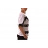 BLUMARINE - T-Shirt in cotone con pizzo e strass - Bianco/Nero