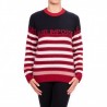 PINKO -Striped Wool Tonic Jersey - Black/white/red