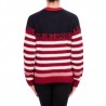 PINKO -Striped Wool Tonic Jersey - Black/white/red