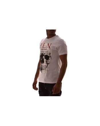 PHILIPP PLEIN - T-Shirt in cotone con stampa - Bianco