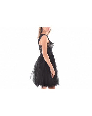 PINKO -  RIVALUTARE dress in tulle - Black