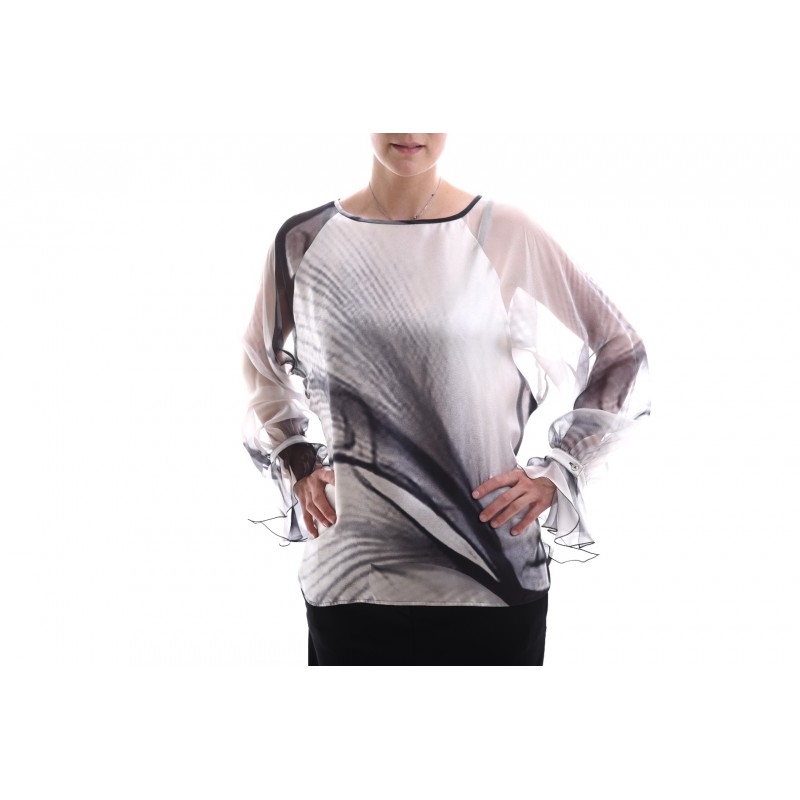 MAX MARA - NEGRAR Silk Shirt - Cream/Black