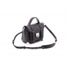 MICHAEL by MICHAEL KORS - MANHATTAN Leather  Bag with Silver Deatails  - Black