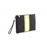 MICHAEL by MICHAEL KORS - Wristlet Bag with Band in the Middle  - Black/Neon Yellow