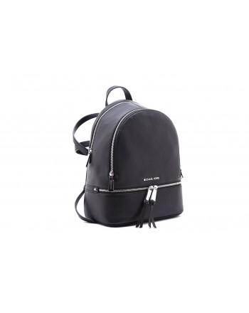 MICHAEL by MICHAEL KORS - RHEA Backpack with Silver Details  - Black
