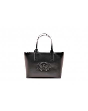 EMPORIO ARMANI - Shopper with charm and logo - Black